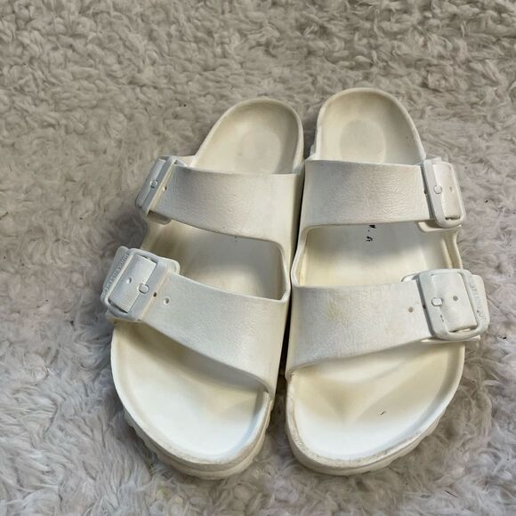 BIRKENSTOCK Arizona Womens WHITE Eva Slides Sandals EUR SZ38 - Picture 3 of 9